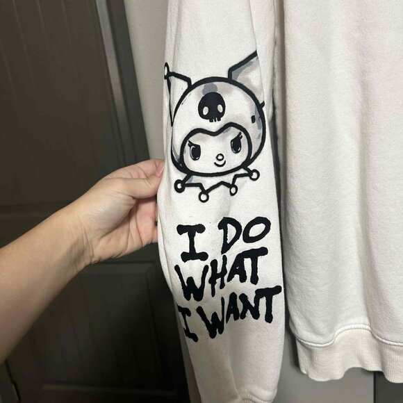 Kuromi Sweatshirt H&M | Sanrio Anime Graphic Pullover | Kids 16/18 (12–14Y) - Picture 6 of 7